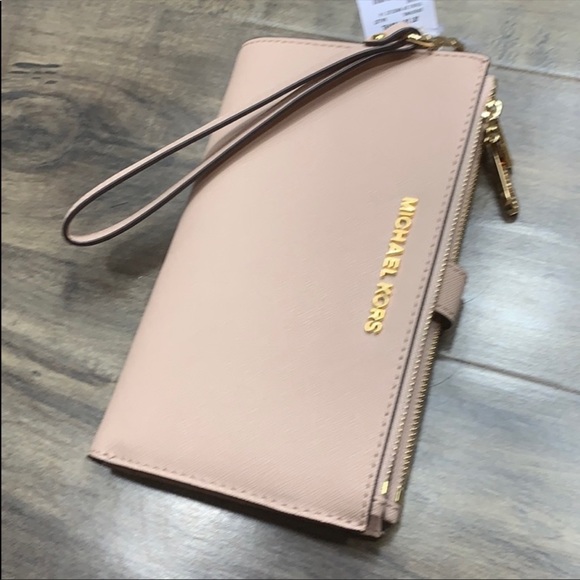 MICHAEL KORS LG DOUBLE ZIP wristlet BALLET - Picture 13 of 16